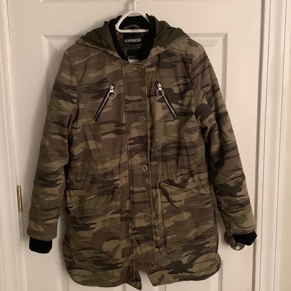 Express Jackets & Blazers - Express Camo Jacket/Coat Size M
